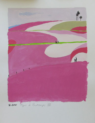 Tapis de printemps VII - 30 x 40 - gouache